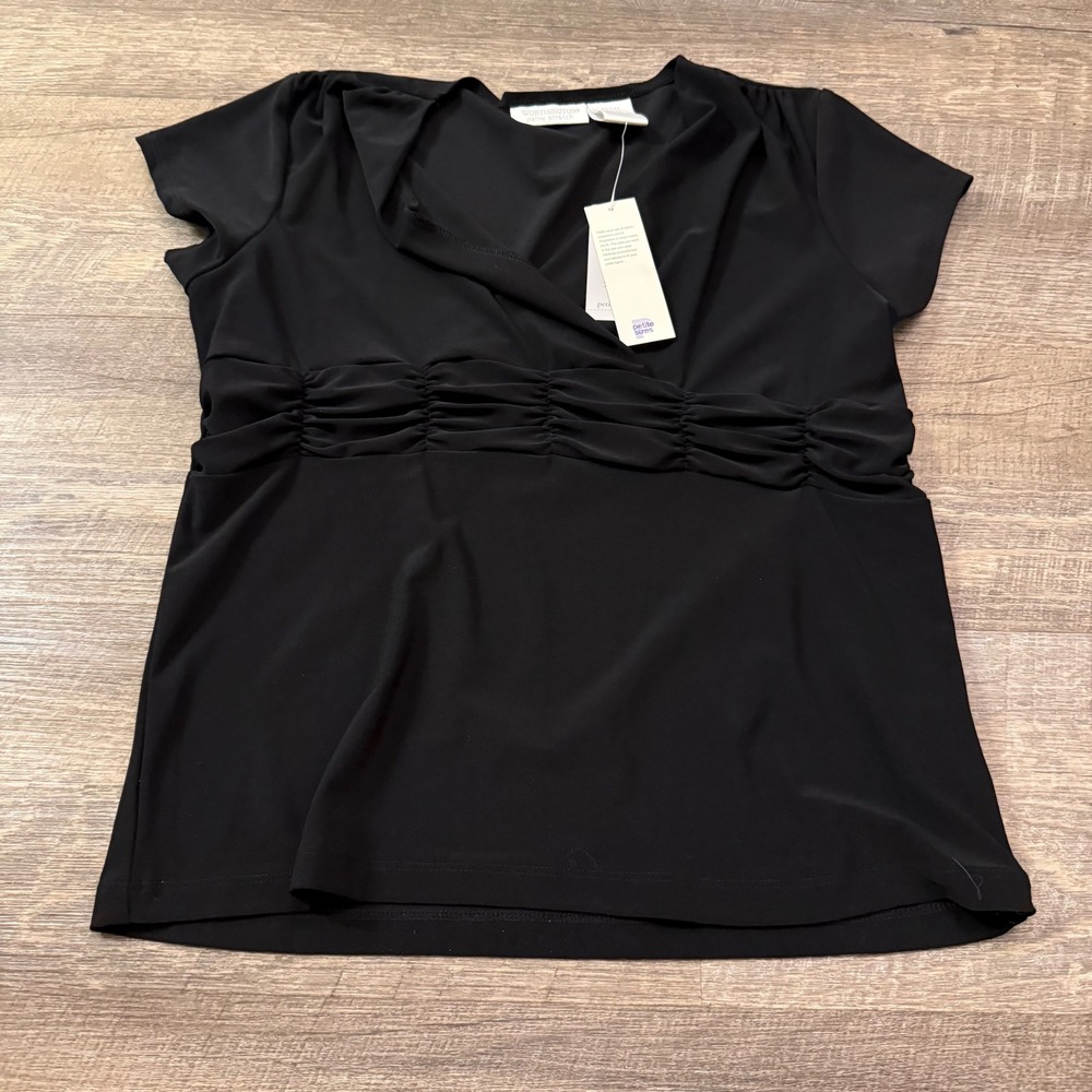 Worthington Women's Short Sleeve Blouse